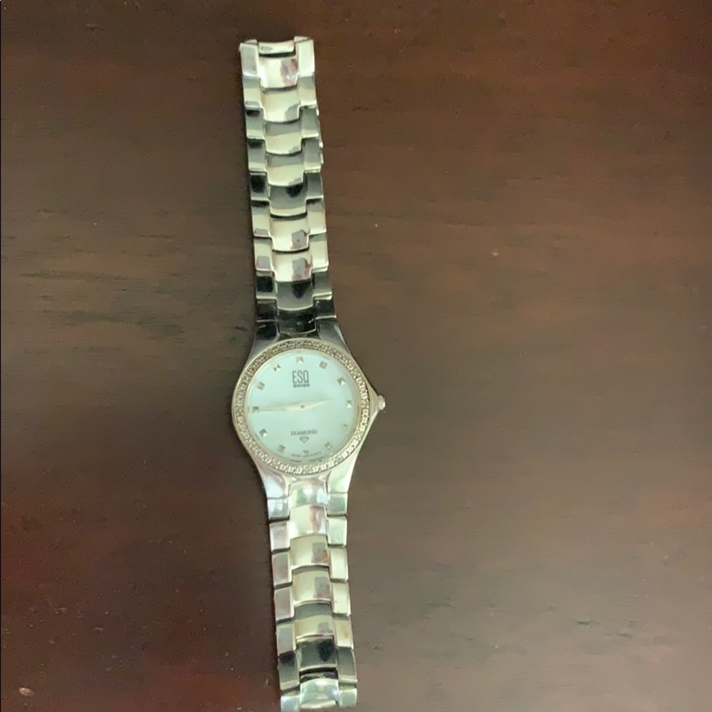 ESQ diamonds Swiss watch and Mother of pearl face
